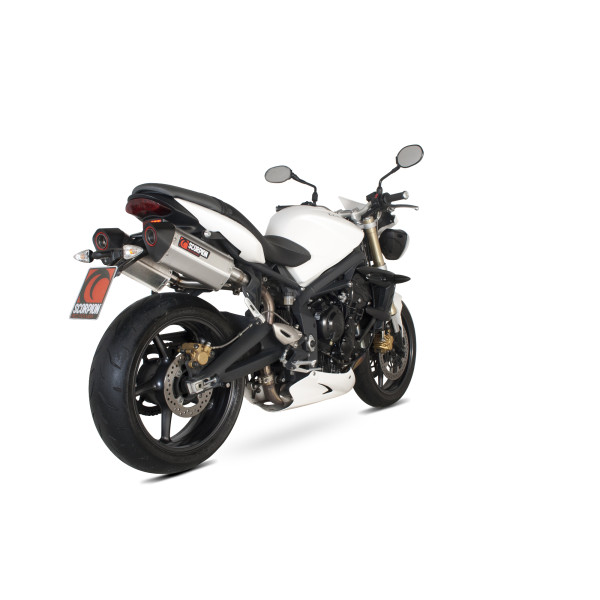 Scorpion Exhaust Triumph Street Triple 675 2007 - 2012 Serket Parallel Slip-on (Pair) Brushed Stainless Steel Sleeve